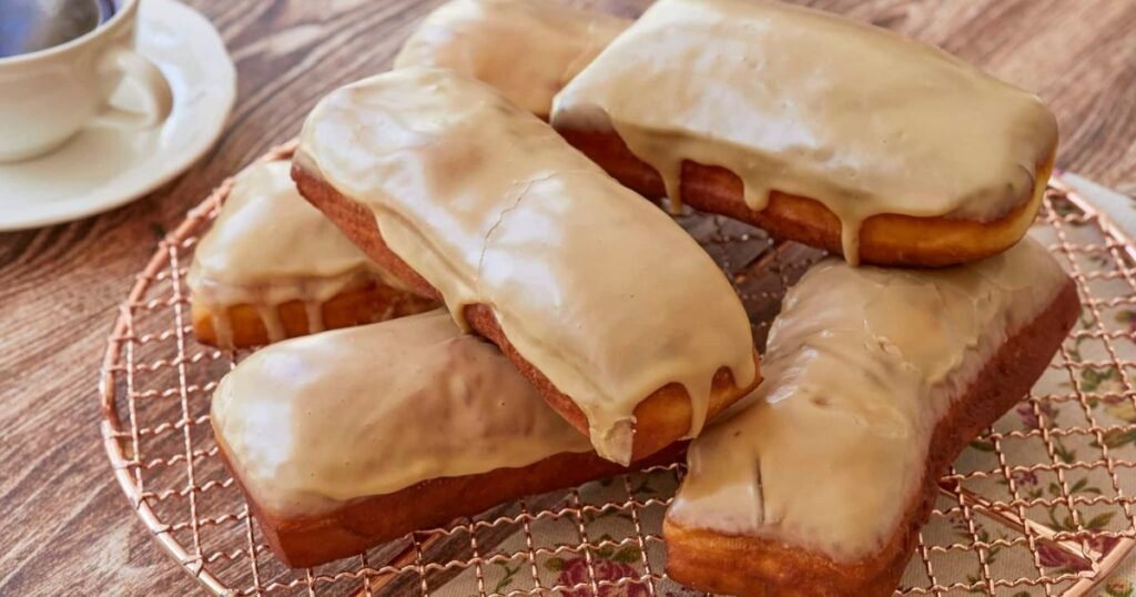 Glazing and Serving Maple Donut Bars