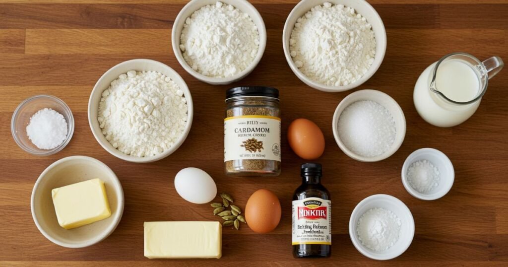 Ingredients for Swedish Cardamom Cake