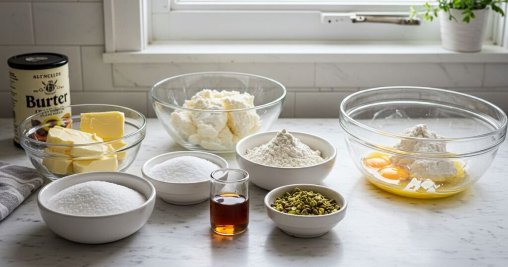 Pistachio Ricotta Cookie Ingredients