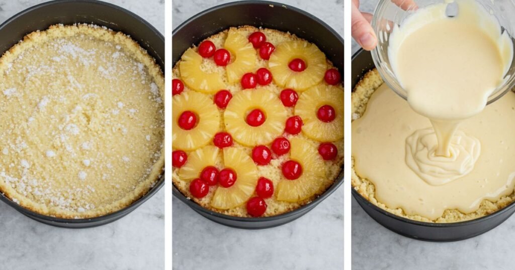 Step-by-Step Process of Making Pineapple Upside Down Cake