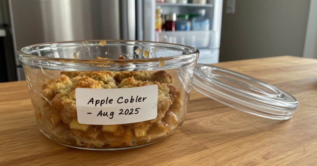Storing Apple Cobbler