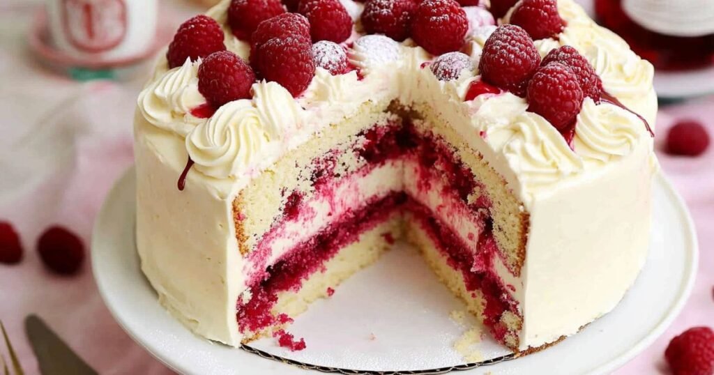 White Chocolate Raspberry Dream Cake