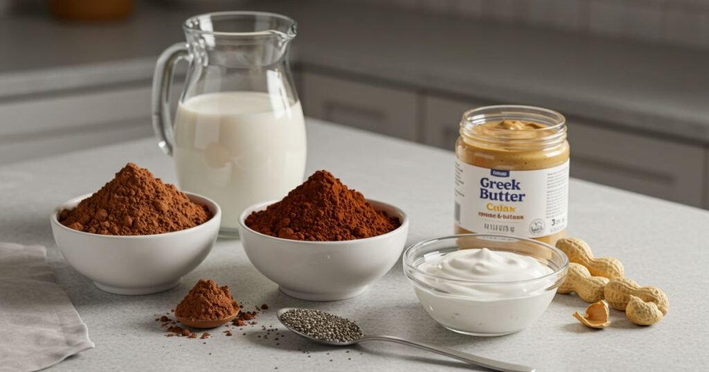 Chocolate Protein Pudding Ingredients