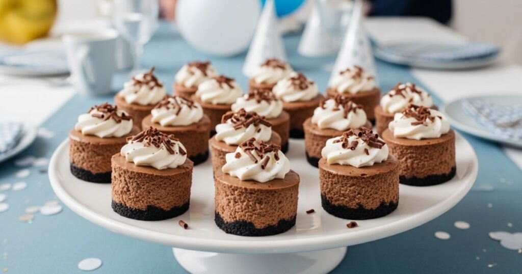 Decorated Mini Chocolate Cheesecake Bites