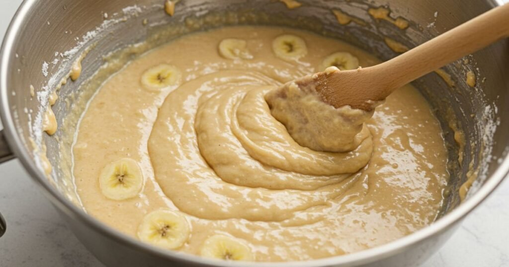Mixing Banana Bread Batter