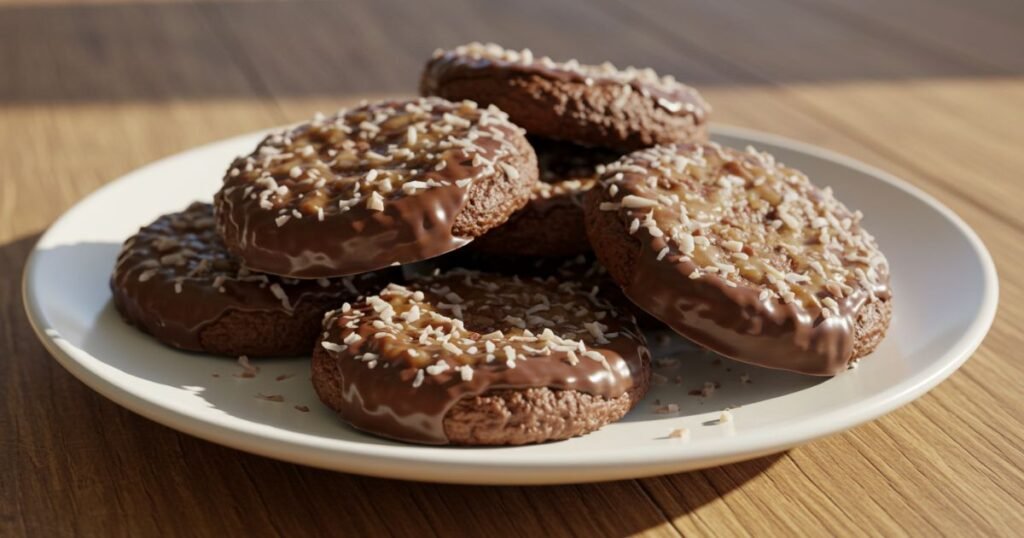 Plate of German Chocolate Cookies