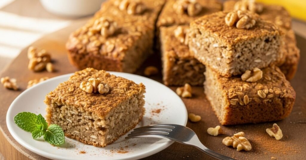 Served Banana Oatmeal Bars