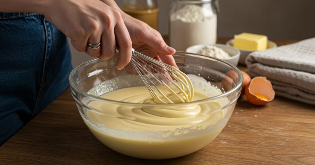 Whisking Crepe Batter