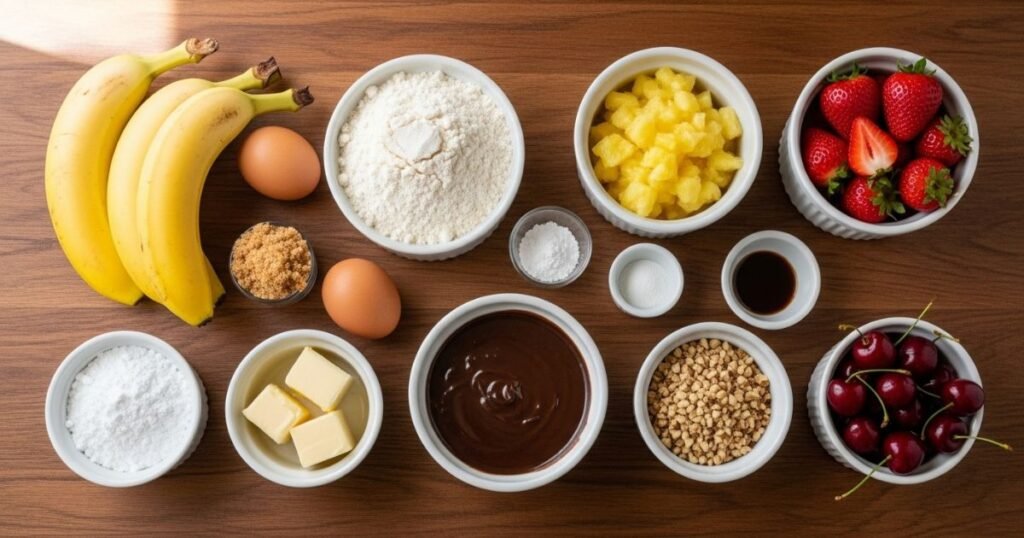 Banana Split Cake Ingredients