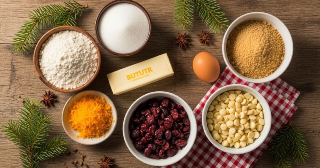 Cranberry Orange Cookie Ingredients