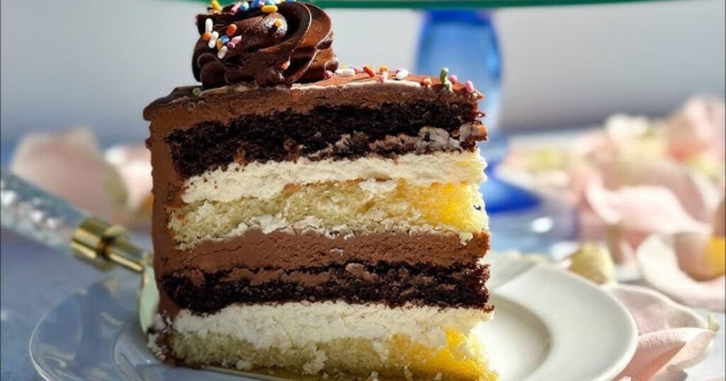 Decadent Tuxedo Cake Slice