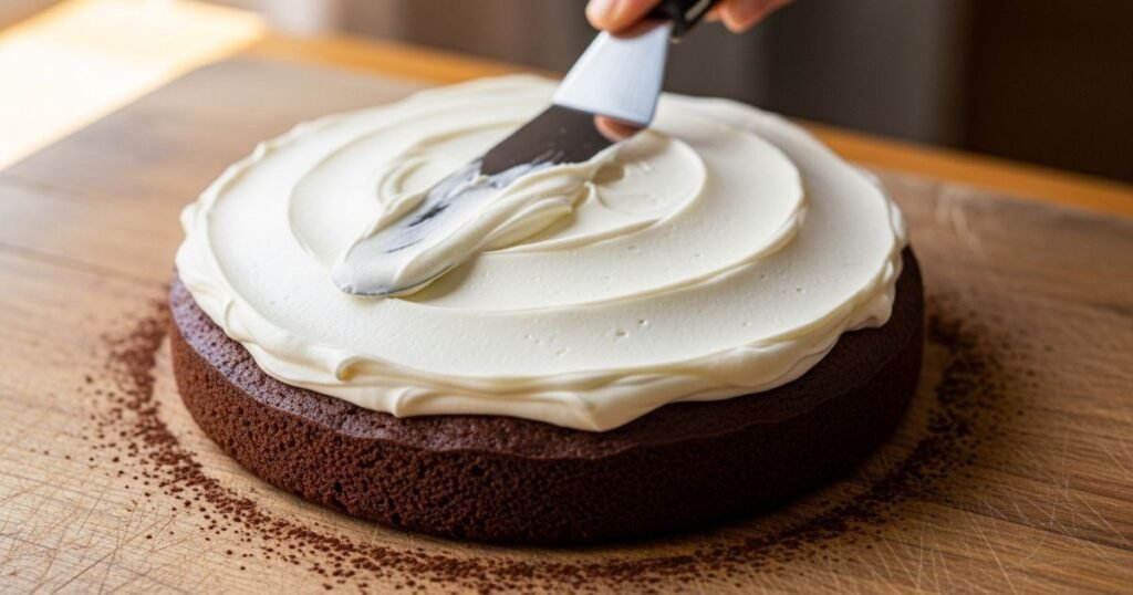 Frosted Gingerbread Cake Slice