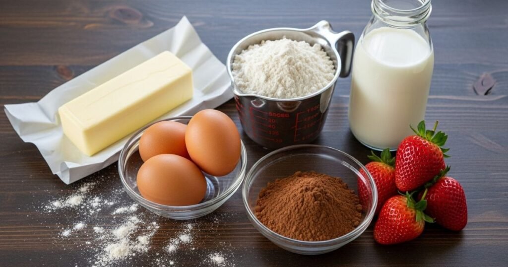 Ingredients for Neapolitan Cake