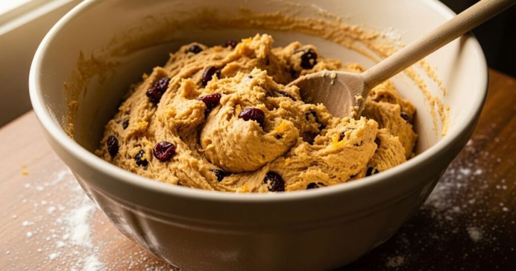 Mixing the Cranberry Orange Cookie Dough