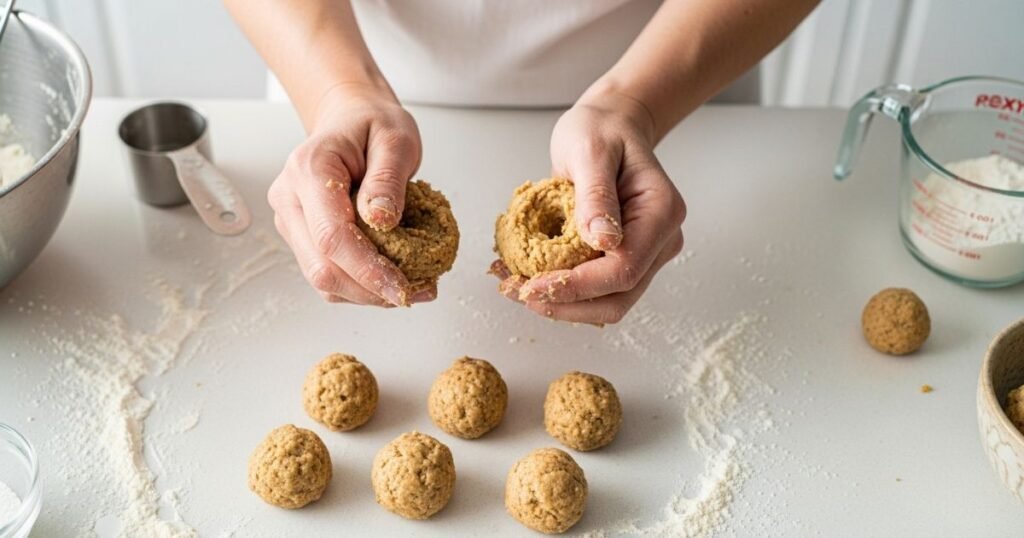 Rolling the Dough into Sweet Bites