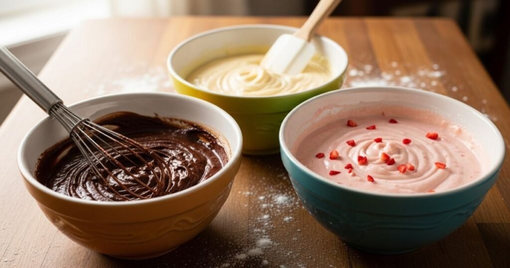 Three Flavored Cake Batter