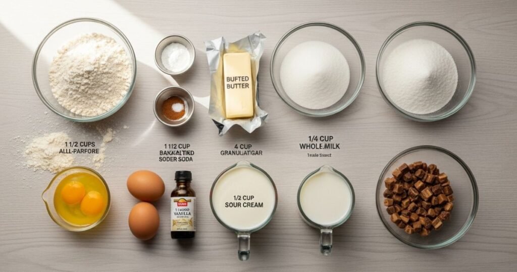 Toffee Crunch Cupcakes ingredients