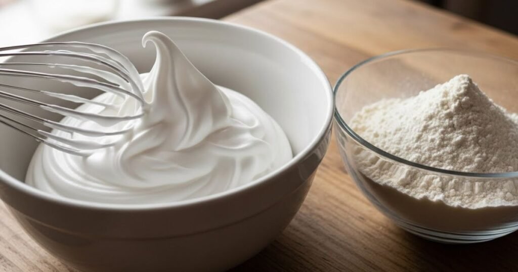Whipping egg whites for angel food cake