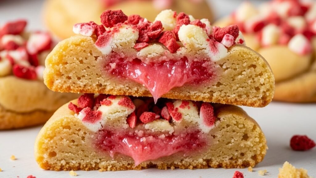 homemade Strawberry crunch cookies