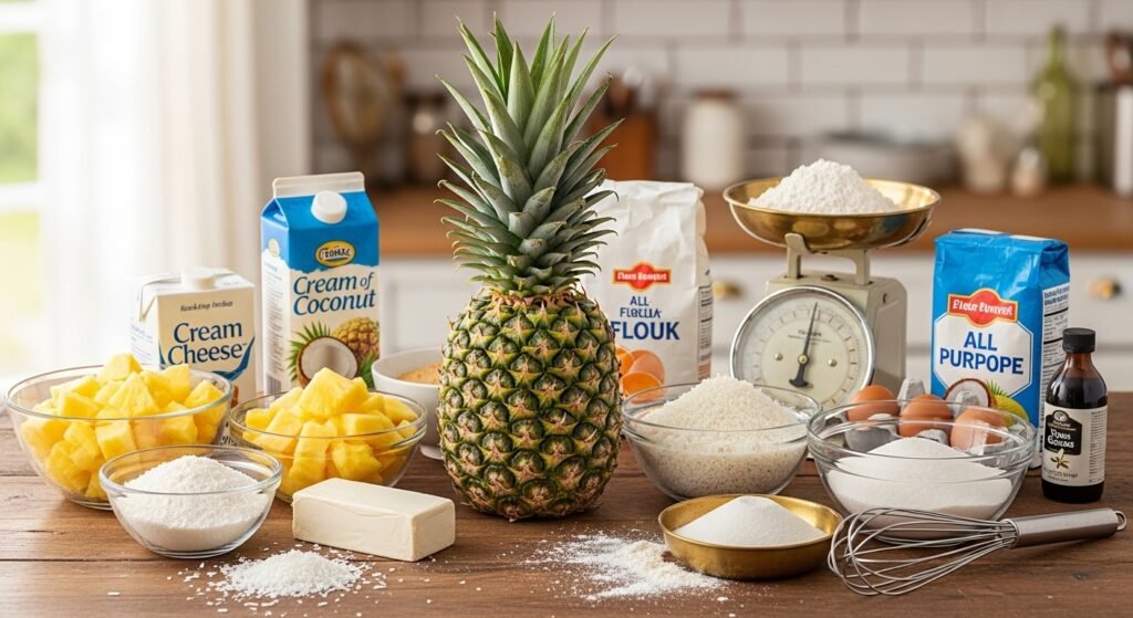 Pineapple coconut dream cake ingredients