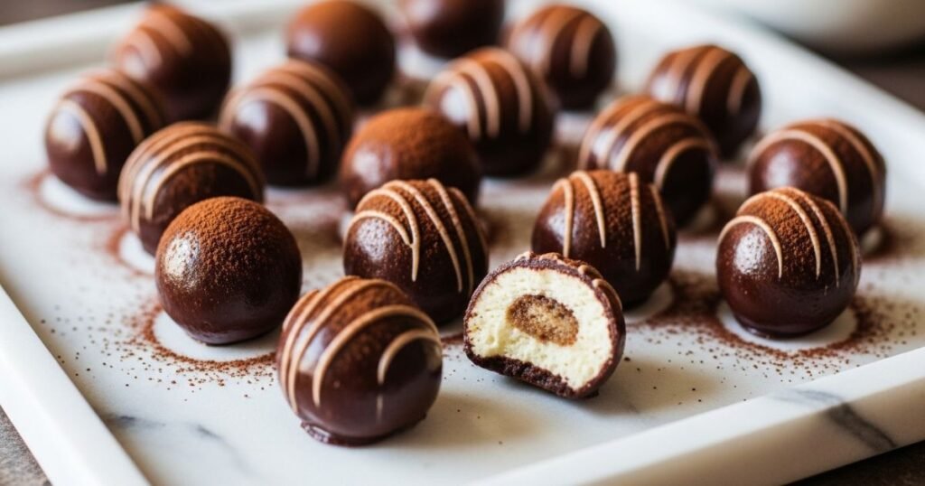 Freshly Made Tiramisu Truffles