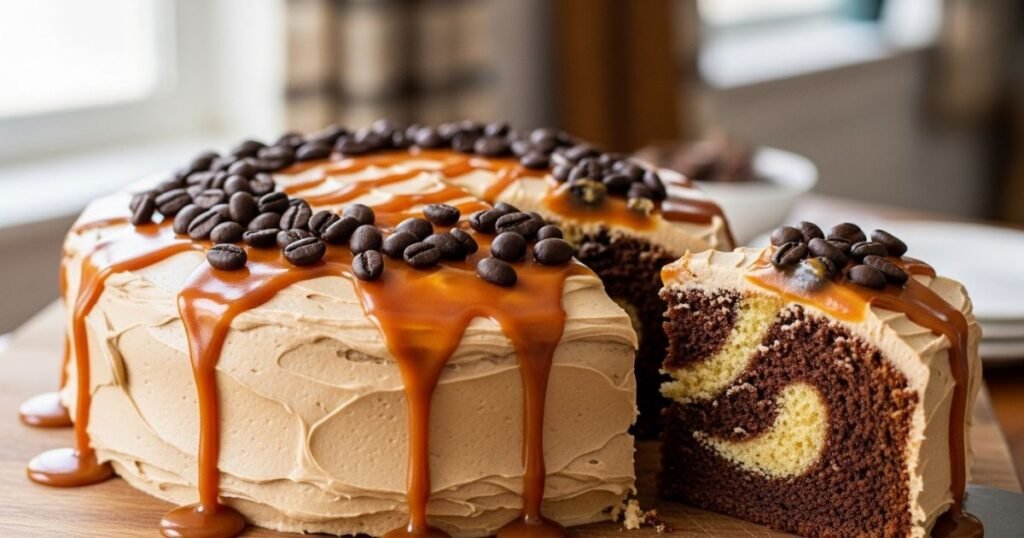 Caramel Coffee Buttercream Cake