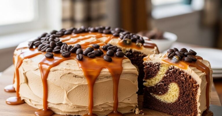 Caramel Coffee Buttercream Cake
