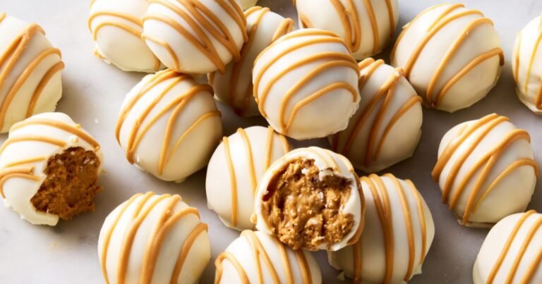 Biscoff cookie butter truffles coated in chocolate